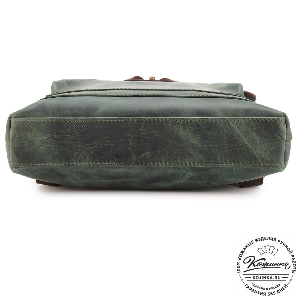 Кожаный рюкзак "Спэйс" (изумруд)